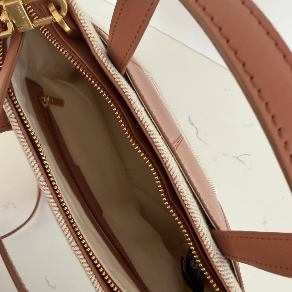 Ted Baker Beige and Brown Canvas Tote Crossbody Bag - Picture 13 of 14